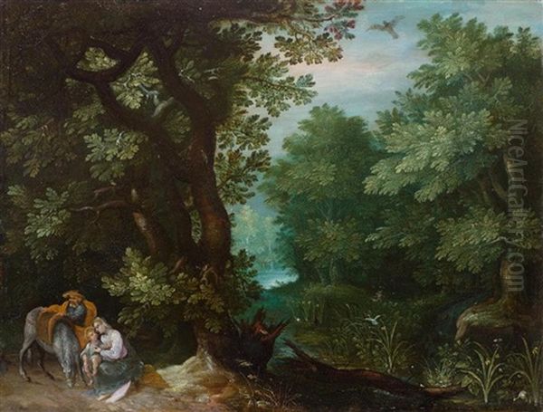 Ruhe Auf Der Flucht Nach Agypten Oil Painting by Jan Brughel