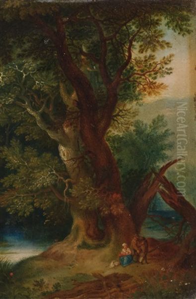 Ruhe Auf Der Flucht Oil Painting by Jan Brughel