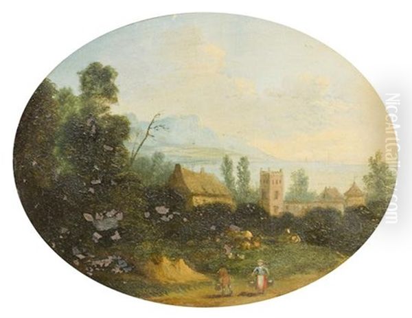 A Pastoral Landscape Oil Painting by Jan Brughel