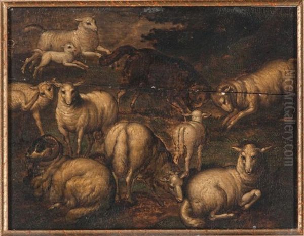 Etude De Moutons Et Beliers (study) Oil Painting by Jan Brughel