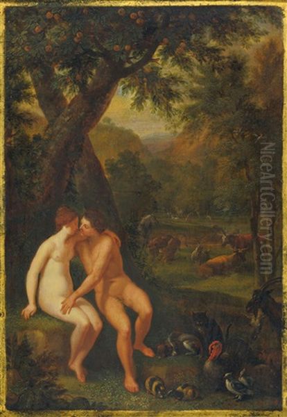 The Garden Of Eden Oil Painting by Jan Brughel