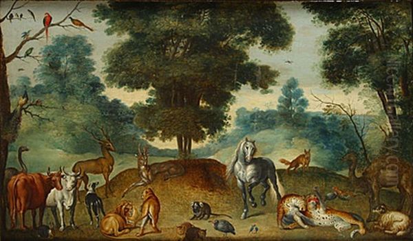 Dieren In Het Paradijs Oil Painting by Jan Brughel