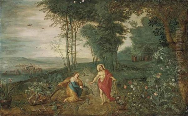 Noli Me Tangere Oil Painting by Jan Brughel