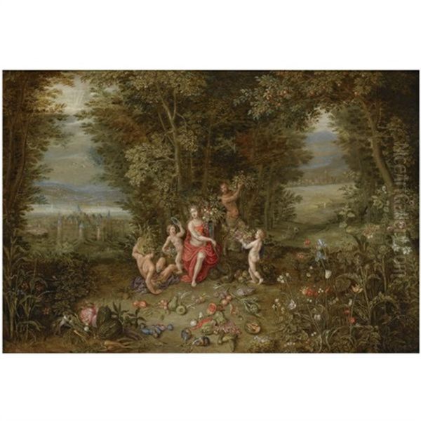 Allegory Of Earth Oil Painting by Jan Brughel