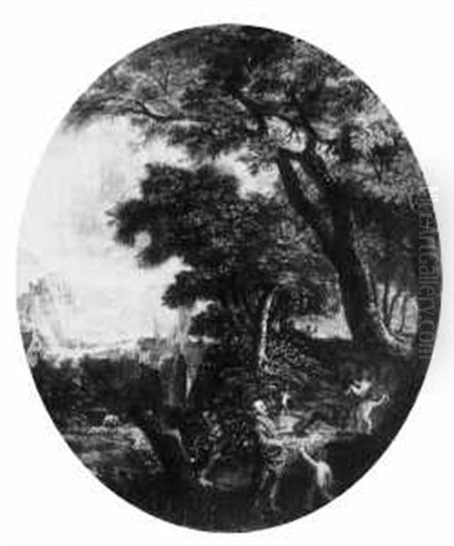 Der Prophet Eliezer Verflucht Die Spottenden Kinder, Welche Von Zwei Baren Zerrissen Werden (iv Kon. 2-8) Oil Painting by Jan Brughel