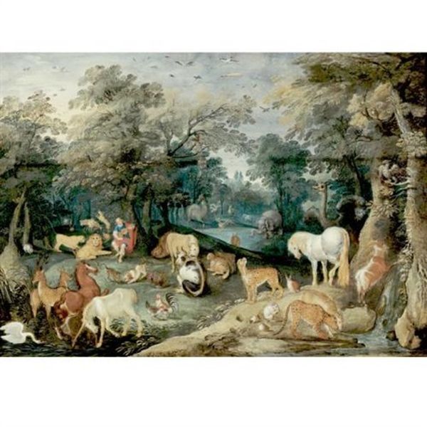 Orpheus Playing To The Animals Oil Painting by Jan Brughel