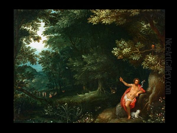 Waldinneres Mit Hl. Johannes Der Taufer Oil Painting by Jan Brughel