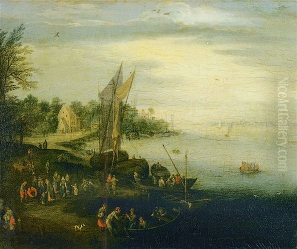 Scene Portuaire Oil Painting by Jan Brughel