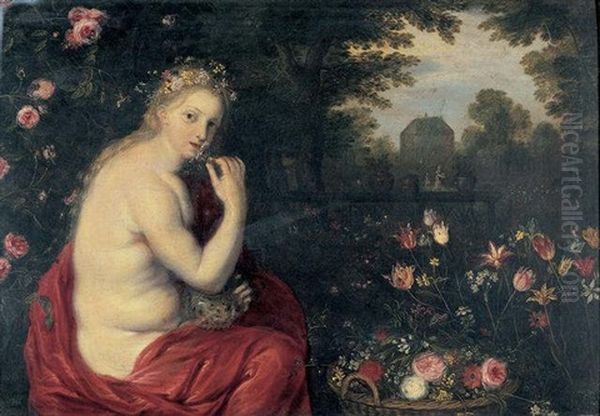 Flore Ou L'allegorie De L'odorat Oil Painting by Jan Brughel