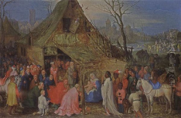 The Adoration Of The Magi Oil Painting by Jan Brughel