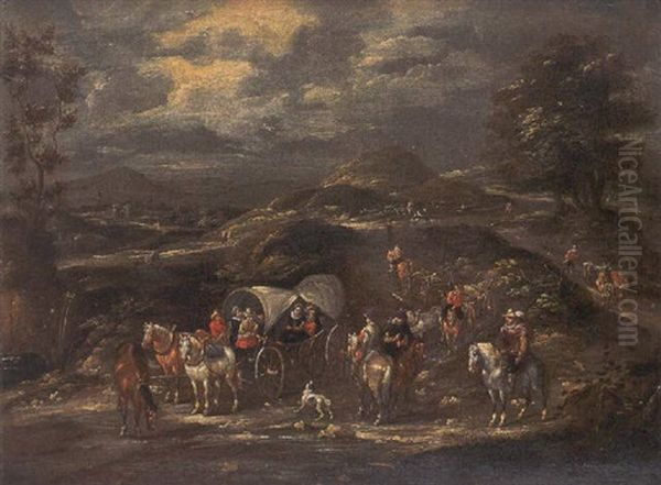 Paisaje Con Aldeanos Oil Painting by Jan Brughel