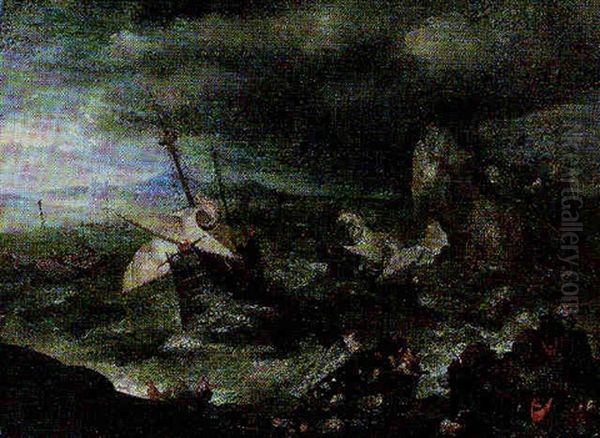 Sea Storm Oil Painting by Jan Brughel