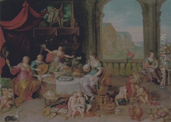 The Five Senses Oil Painting by Jan Brughel