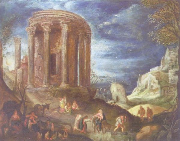 Die Flucht Nach Agypten Oil Painting by Jan Brughel