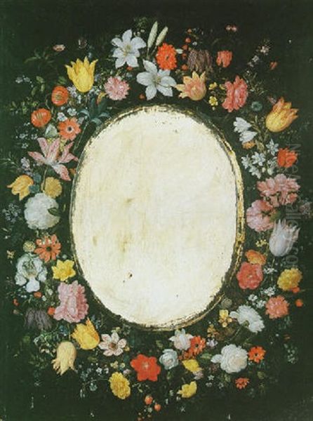Couronne De Fleurs Oil Painting by Jan Brughel