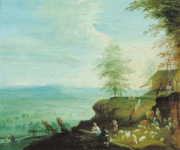 Landschaft Mit Hirten Oil Painting by Jan Brughel
