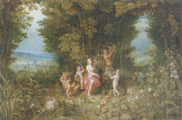 An Allegory Of Earth Oil Painting by Jan Brughel