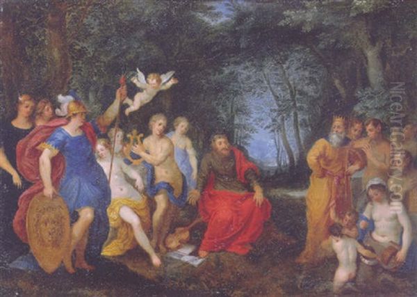 The Contest Of Apollo And Pan Oil Painting by Jan Brughel