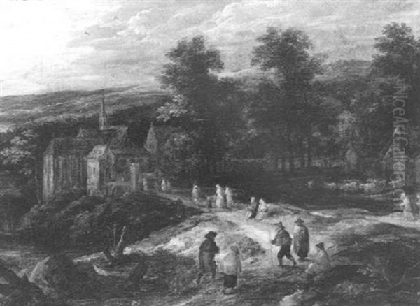 Landschaft Mit Dem Priorat Der Augustinerchorherren In Sept-fontaines Oil Painting by Jan Brughel