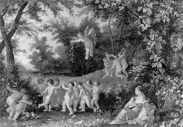 An Allegory Of Summer: Flora Seated In A Landscape With Putti Dancing And Making Music Nearby Oil Painting by Jan Brughel