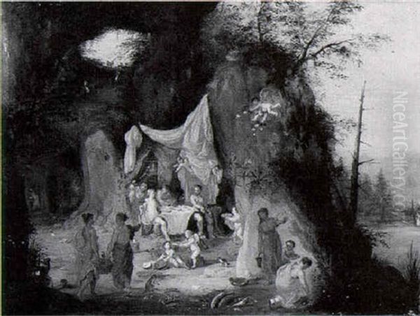 The Feast Of Odysseus And Calypso Oil Painting by Jan Brughel