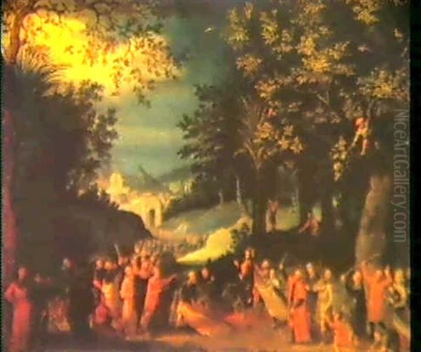 L'entree Du Christ Dans Jerusalem Oil Painting by Jan Brughel