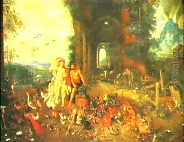 Allegoria Del Fuoco Ovvero Venere Nell'officina Di Vulcano Oil Painting by Jan Brughel