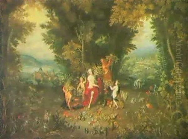 Allegorie Der Erde Oil Painting by Jan Brughel