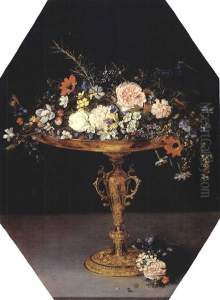 Coupe De Fleurs Oil Painting by Jan Brughel