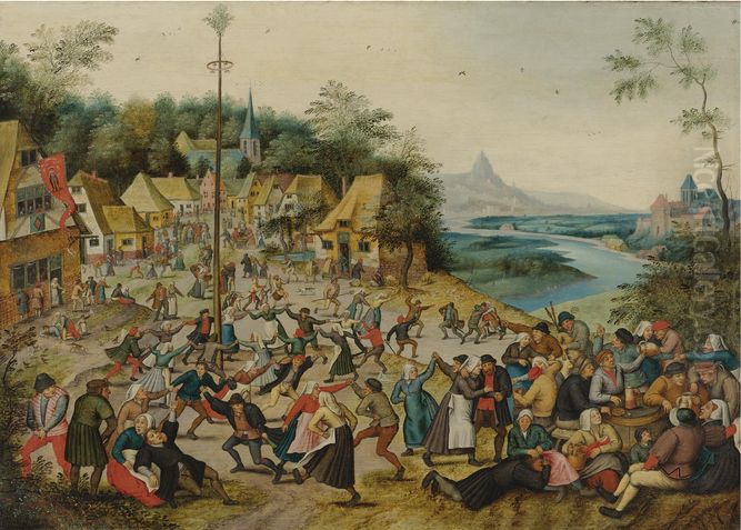 St. George's Kermis With The Dance Around The Maypole Oil Painting by Pieter Brueghel the Younger