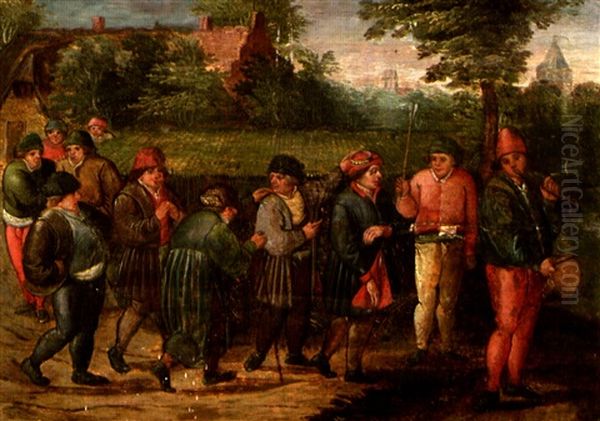 Le Cortege Du Fiance Oil Painting by Pieter Brueghel the Younger