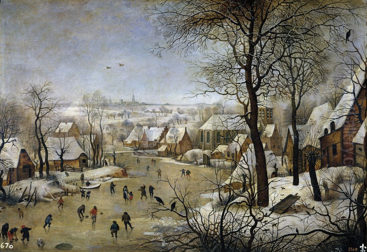 Winter Landscape With A Bird-trap Oil Painting by Pieter Brueghel the Younger