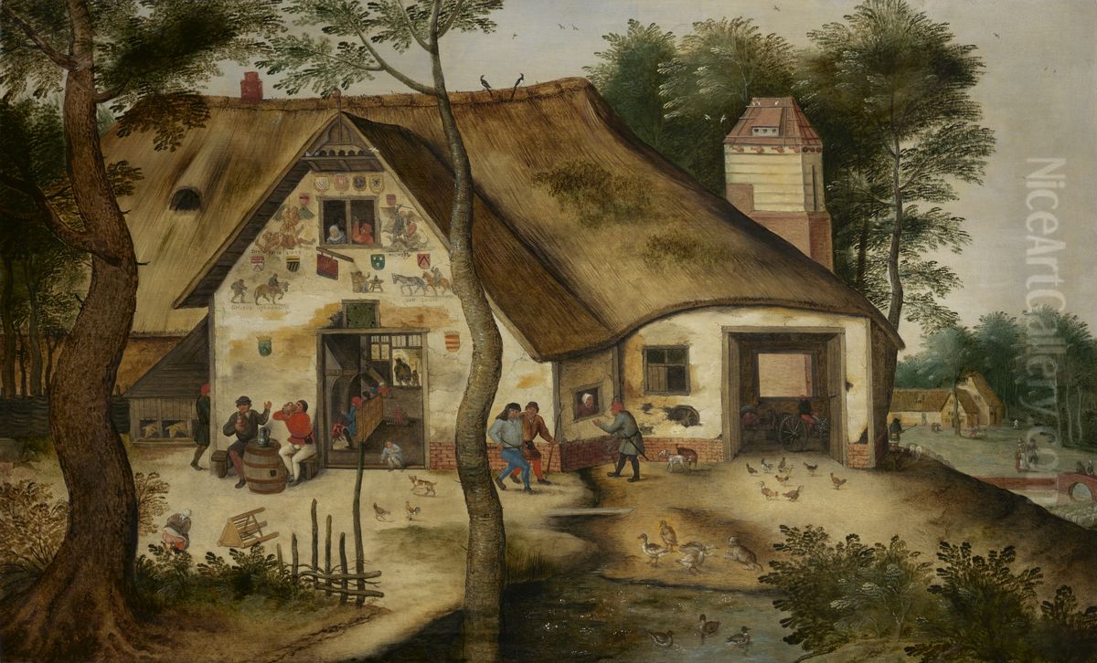 L'auberge St. Michel Oil Painting by Pieter Brueghel the Younger