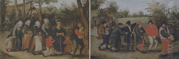 The Procession Of The Bride Oil Painting by Pieter Brueghel the Younger