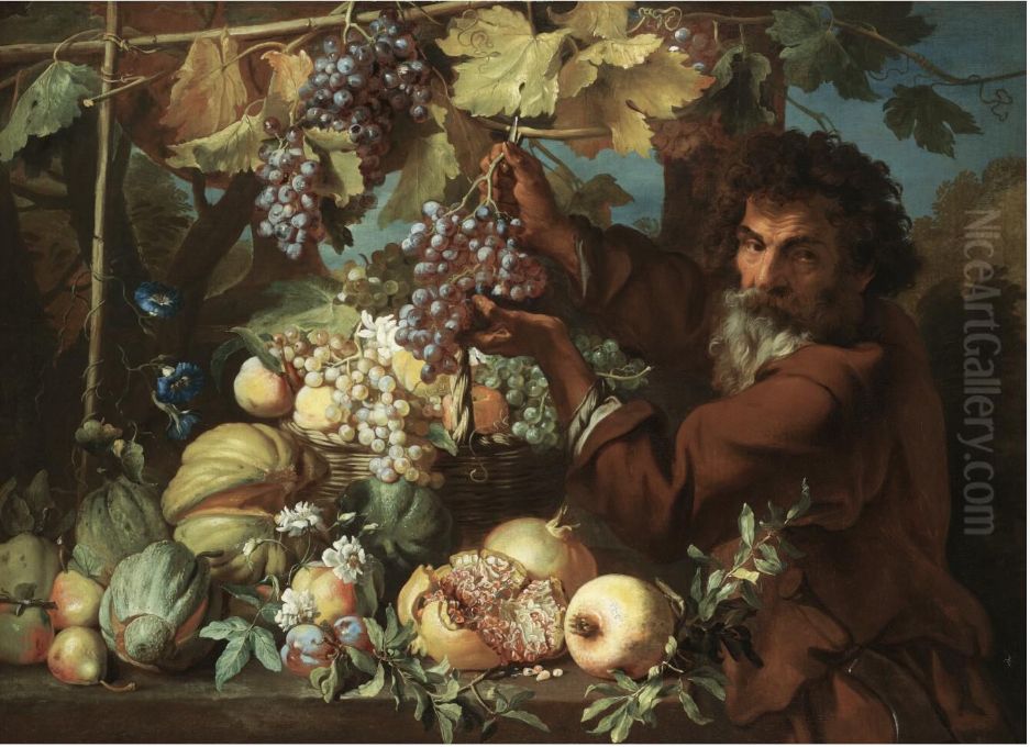 Allegory Of Autumn Oil Painting by Abraham Brueghel