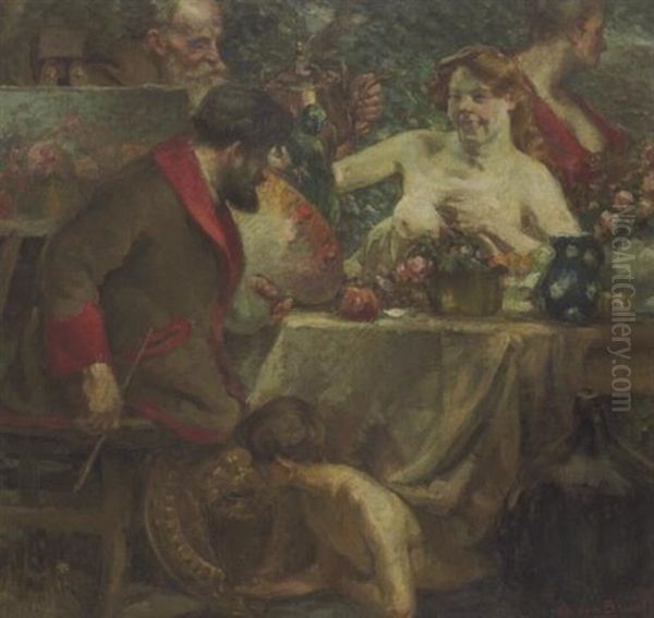 Vendredi Saint En Flandres Oil Painting by Willem Van Den Bruel