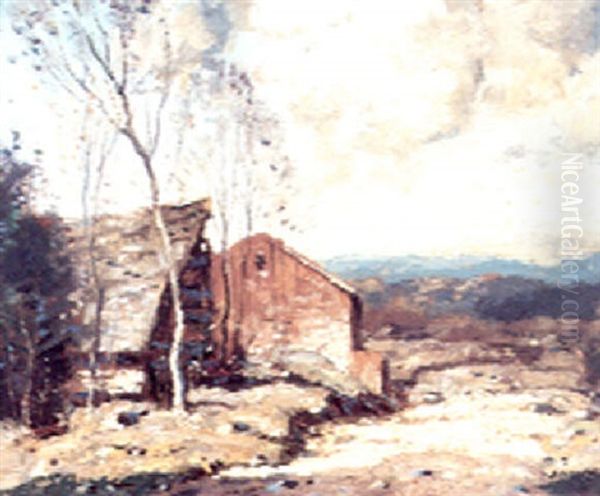 New England Byways Oil Painting by George Matthew Bruestle