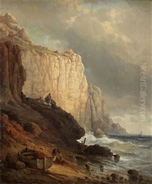 Acantilado Oil Painting by Antonio De Brugada Vila