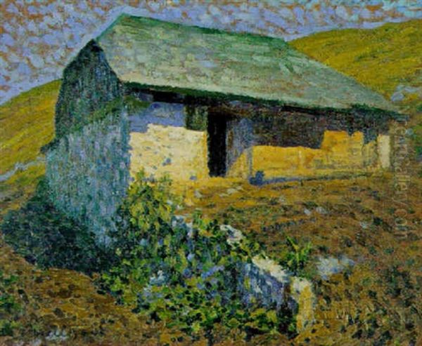 Ferme Au Soleil Oil Painting by Ernest Hiram Bruelhart