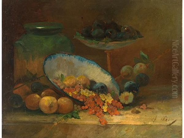 Nature Morte Aux Fruits Rouges Oil Painting by Charles Le Brun
