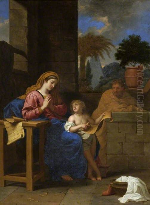 The Holy Family Oil Painting by Charles Le Brun