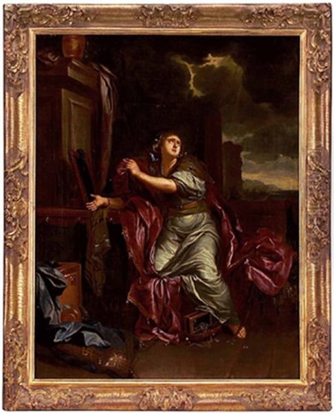 Die Reuige Hl. Maria Magdalena Oil Painting by Charles Le Brun