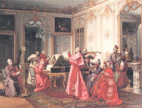 Dilettantisme Oil Painting by Francois Brunery