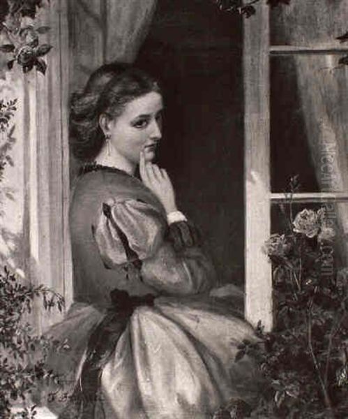 Fanciulla Pensierosa Oil Painting by Francois Brunery