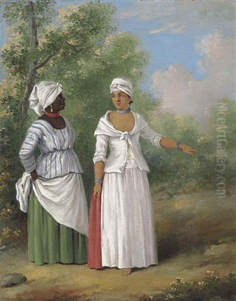 Free Coloured Women Of Dominica Oil Painting by Agostino Brunias
