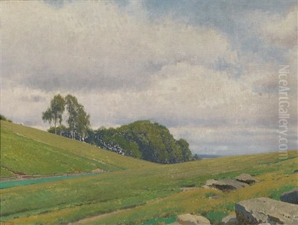 Landschaft Aus Dem Waldviertel Oil Painting by Ferdinand Brunner