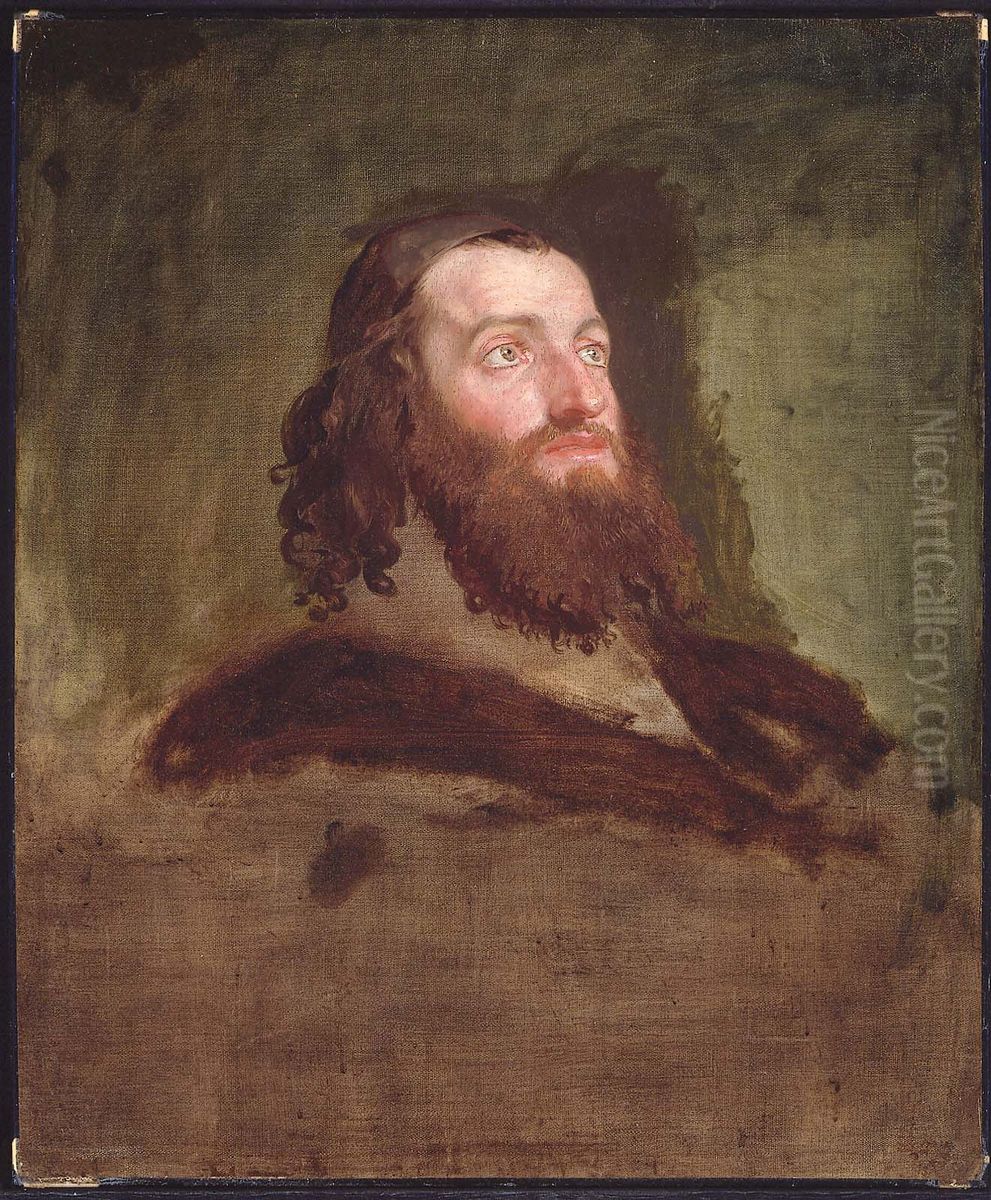 Head Of A Jew Oil Painting by Washington Allston