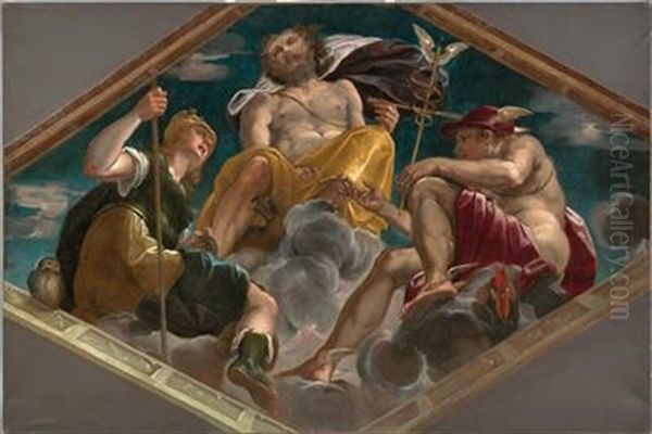 Jupiter Oil Painting by Felice Brusasorci