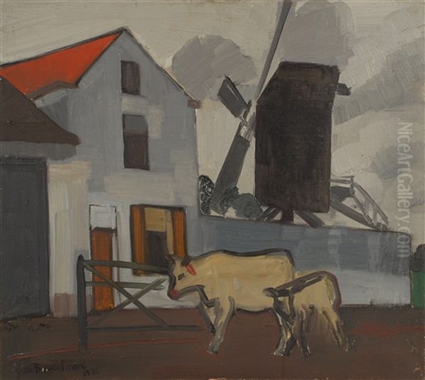 Le Moulin Oil Painting by Jean Brusselmans