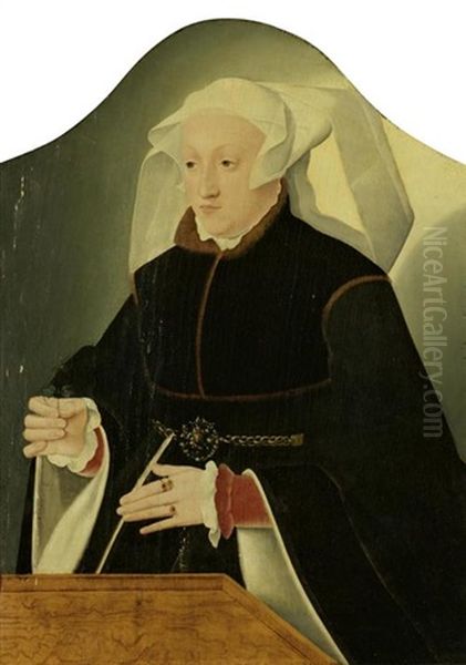 Bildnis Einer Edeldame Oil Painting by Bartholomaeus Bruyn the Elder